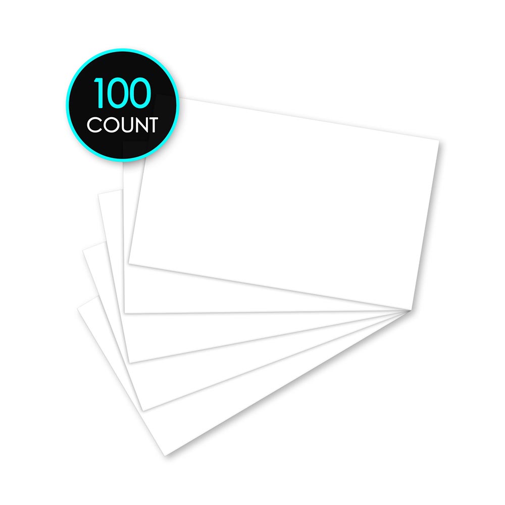 White Index Cards Unruled 3 x 5in 100 Count 03500
