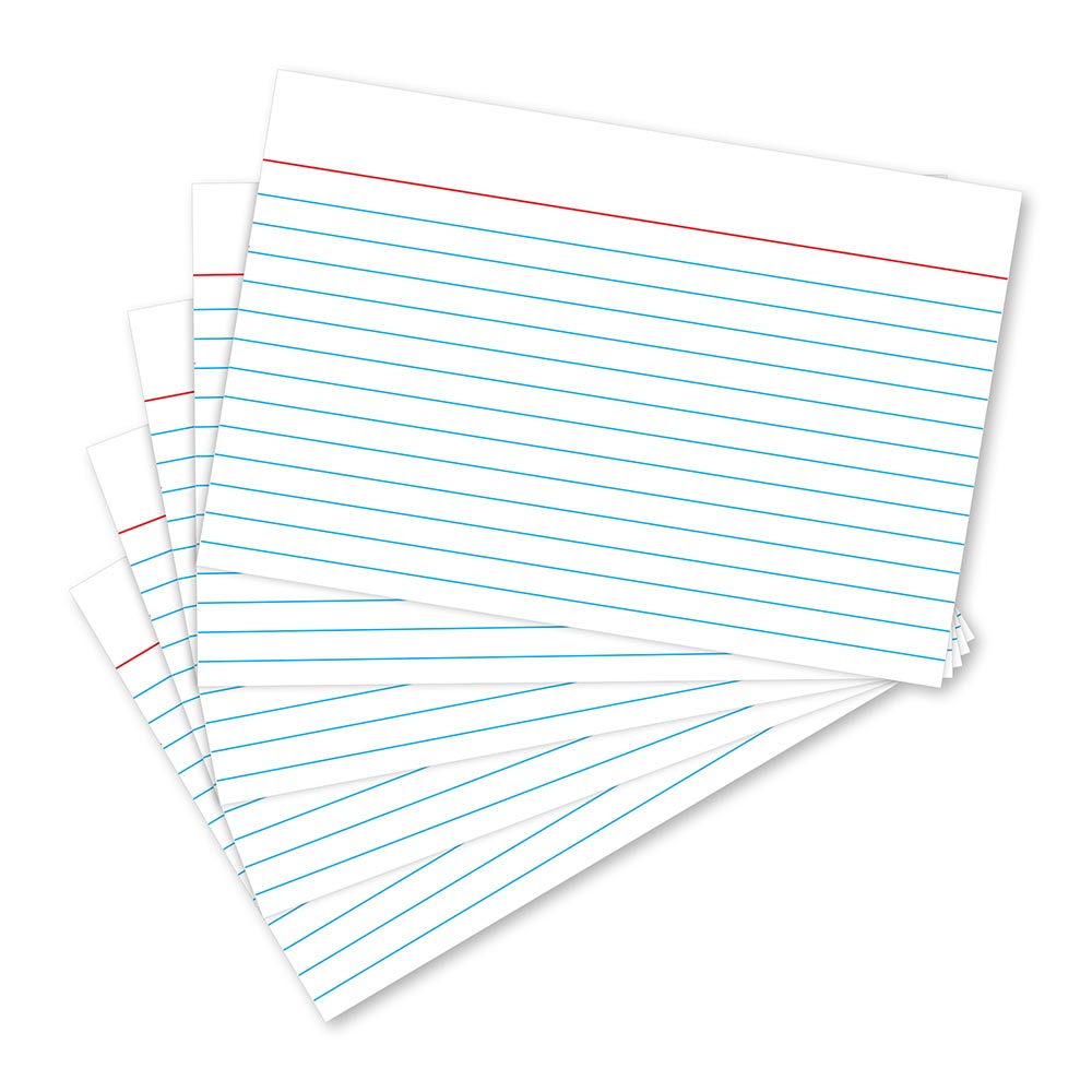 White Index Cards Ruled 5 x 8in 100 Count 05805