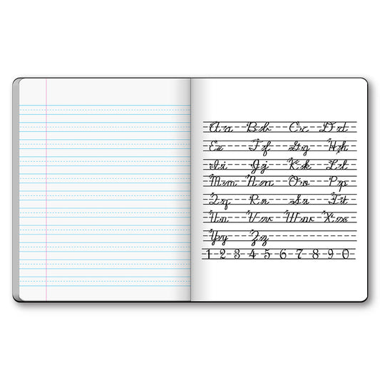 Penmanship Cursive Notebook Blue 3rd Grade 9.75 x 7.5in 80 Sheets 10030