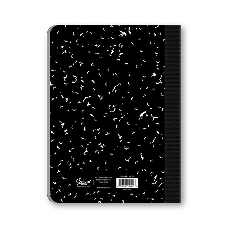 Small Marble Composition Notebook Wide Ruled 8.6 x 6.3in 100 Sheets 10110