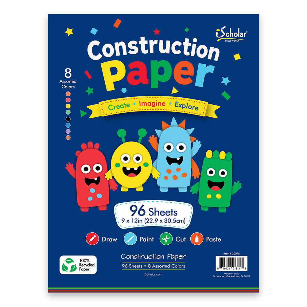 Construction Paper 9" x 12" 96 Count 30096