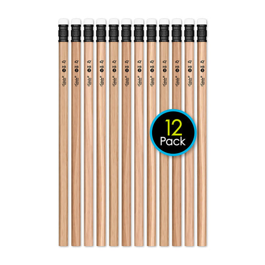 12 Pack iQ+ #2 Natural Cedar Wood Pencils 33812