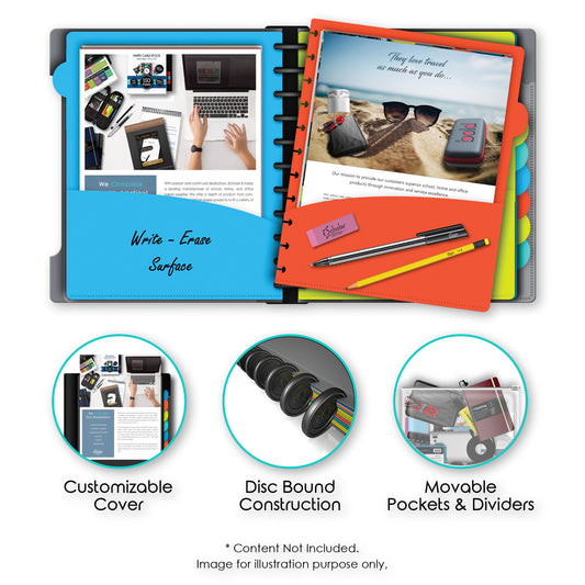 iQ+ 20 Pocket Poly Organizer with Zipper Pouch 34906