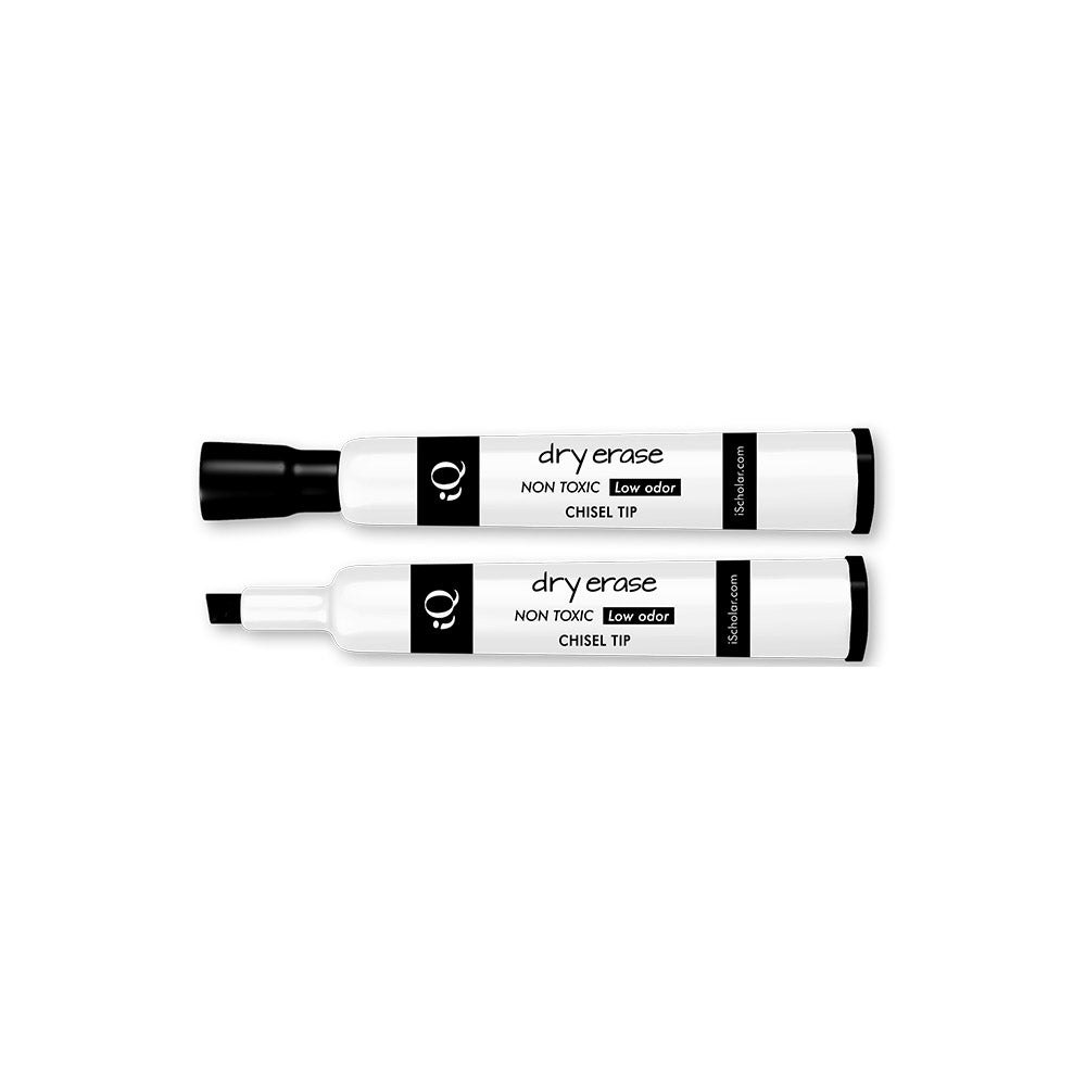 2 Pack iQ Dry Erase Markers Chisel Tip - Tank Style Black 43102