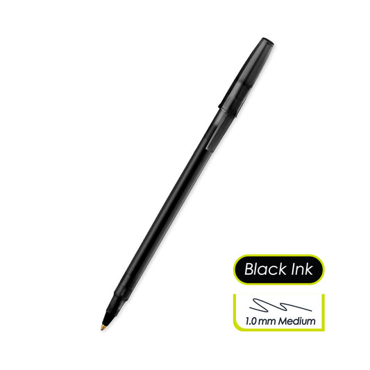10 Pack Ballpoint Pens Black 44406