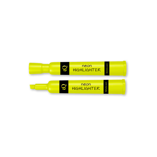 12 Pack iQ Highlighters Chisel Tip - Tank Style Yellow 44713