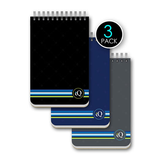 3 Pack iQ Writing Pads Wirebound 4 x 6in 150 Sheets 52863