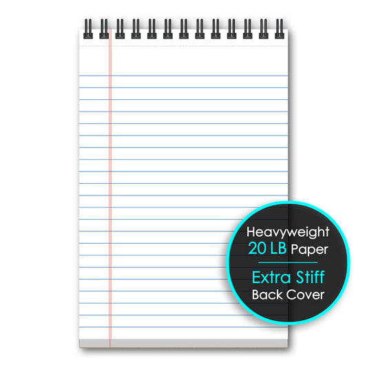 iQ+ Premium Writing Pad White Double Wire 6 x 9in 140 Sheets 69200