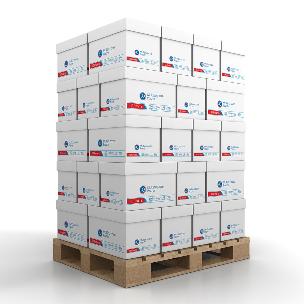 iQ Multipurpose Paper Pallet 8.5 x 11in 400 Reams 200,000 Sheets 80500