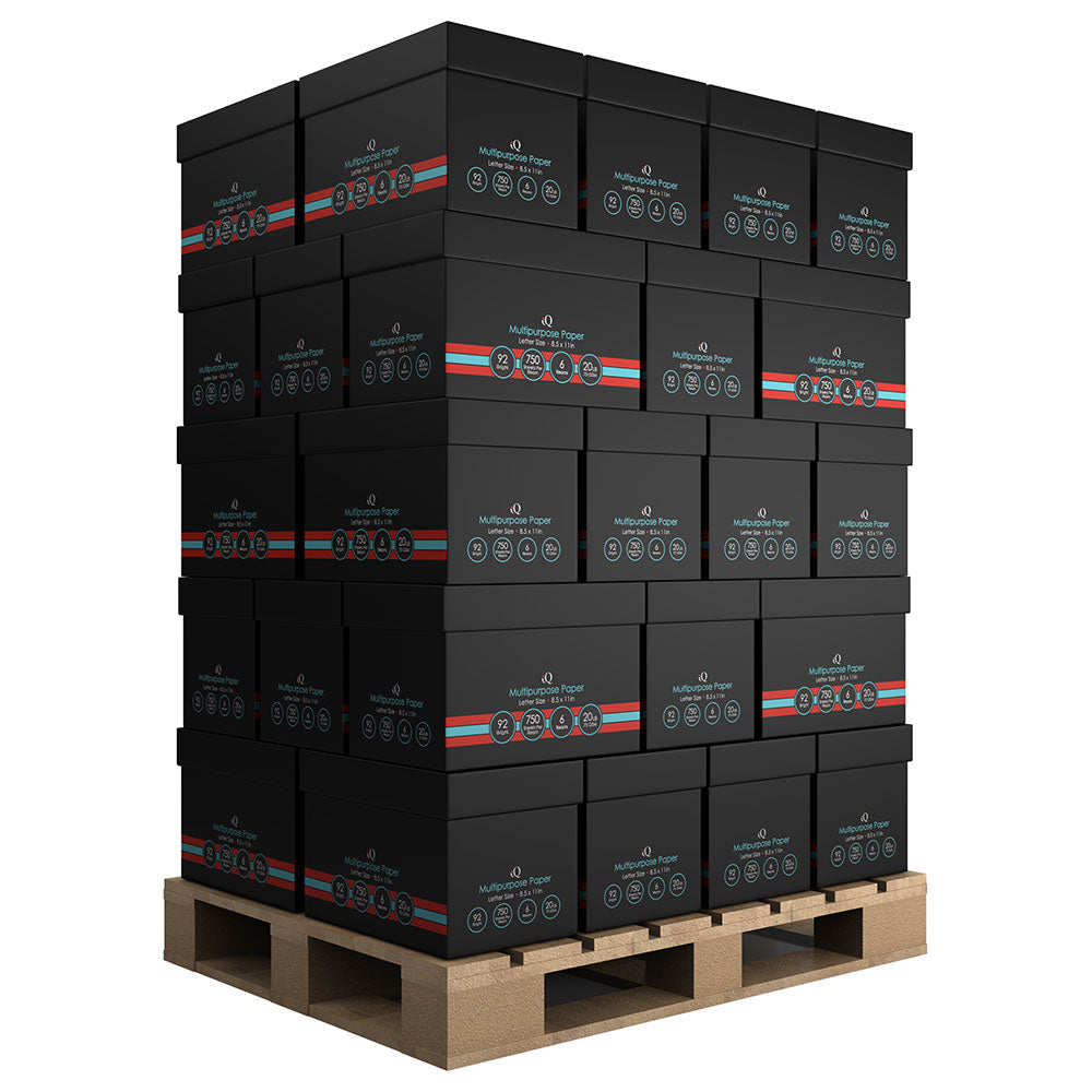 iQ Multipurpose Paper Jumbo Pack Pallet 8.5 x 11in 240 Reams 180,000 Sheets 80750