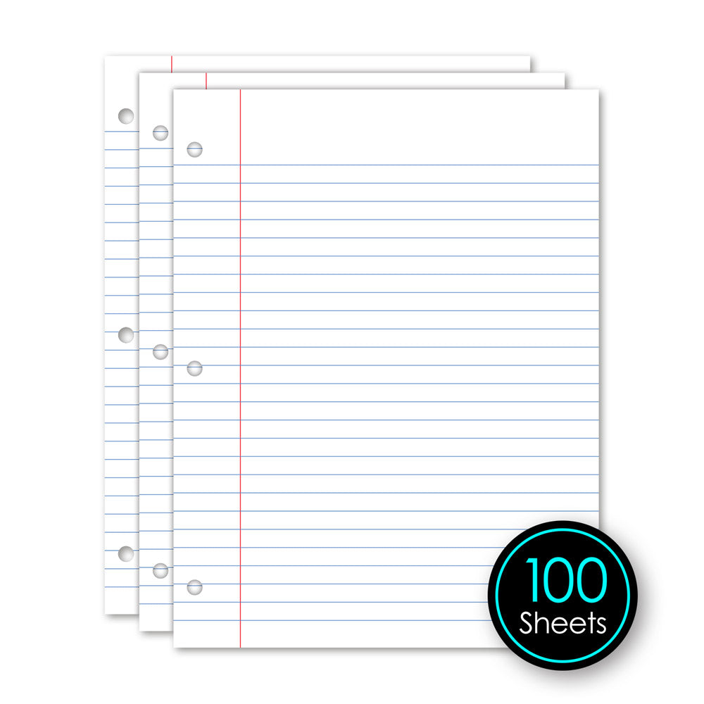 Filler Paper Wide Ruled 10.5 x 8in 100 Sheets 81100