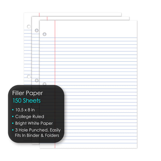 Filler Paper College Ruled 10.5 x 8in 150 Sheets 81151