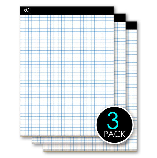 3 Pack iQ Graph Planning Pads 8.5 x 11.75in 150 Sheets 88113