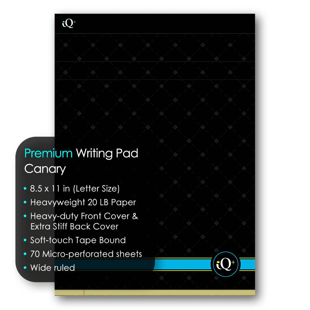 iQ+ Premium Writing Pad Canary 8.5 x 11in 70 Sheets 90180