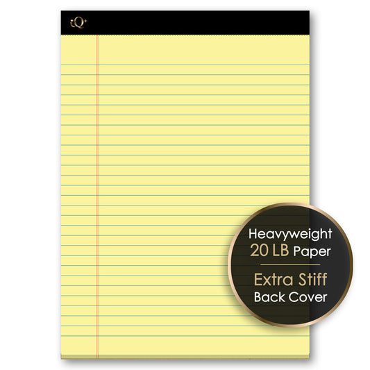 6 Pack iQ+ Premium Writing Pad Canary 8.5 x 11in 300 Sheets 98106