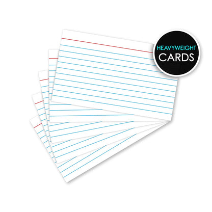 Index Cards Book Poly Wire with 3 Tabs Ruled 3 x 5in 100 Count 03512