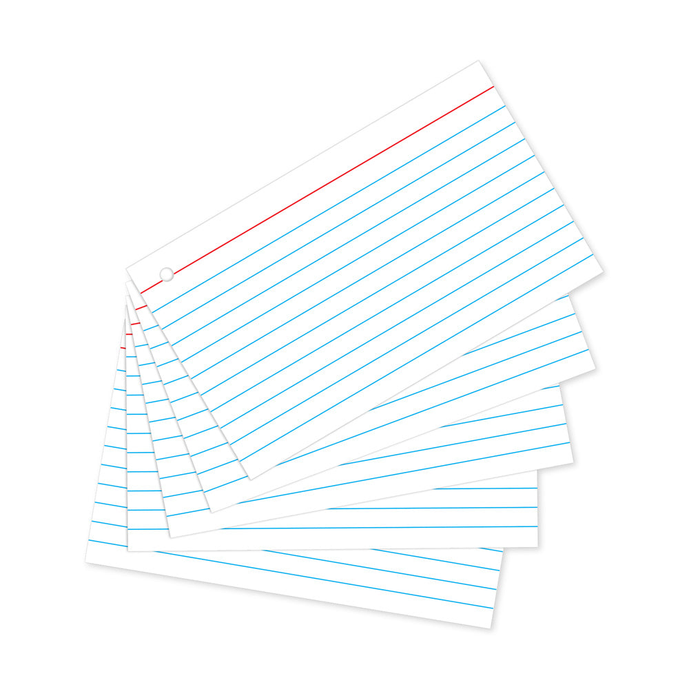 Index Cards on a Ring with Poly Covers Ruled 3 x 5in 100 Count 03510