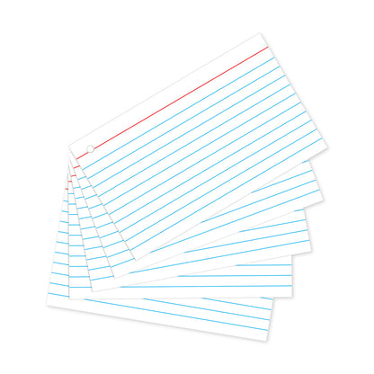 Index Cards on a Ring with Poly Covers Ruled 3 x 5in 100 Count 03510