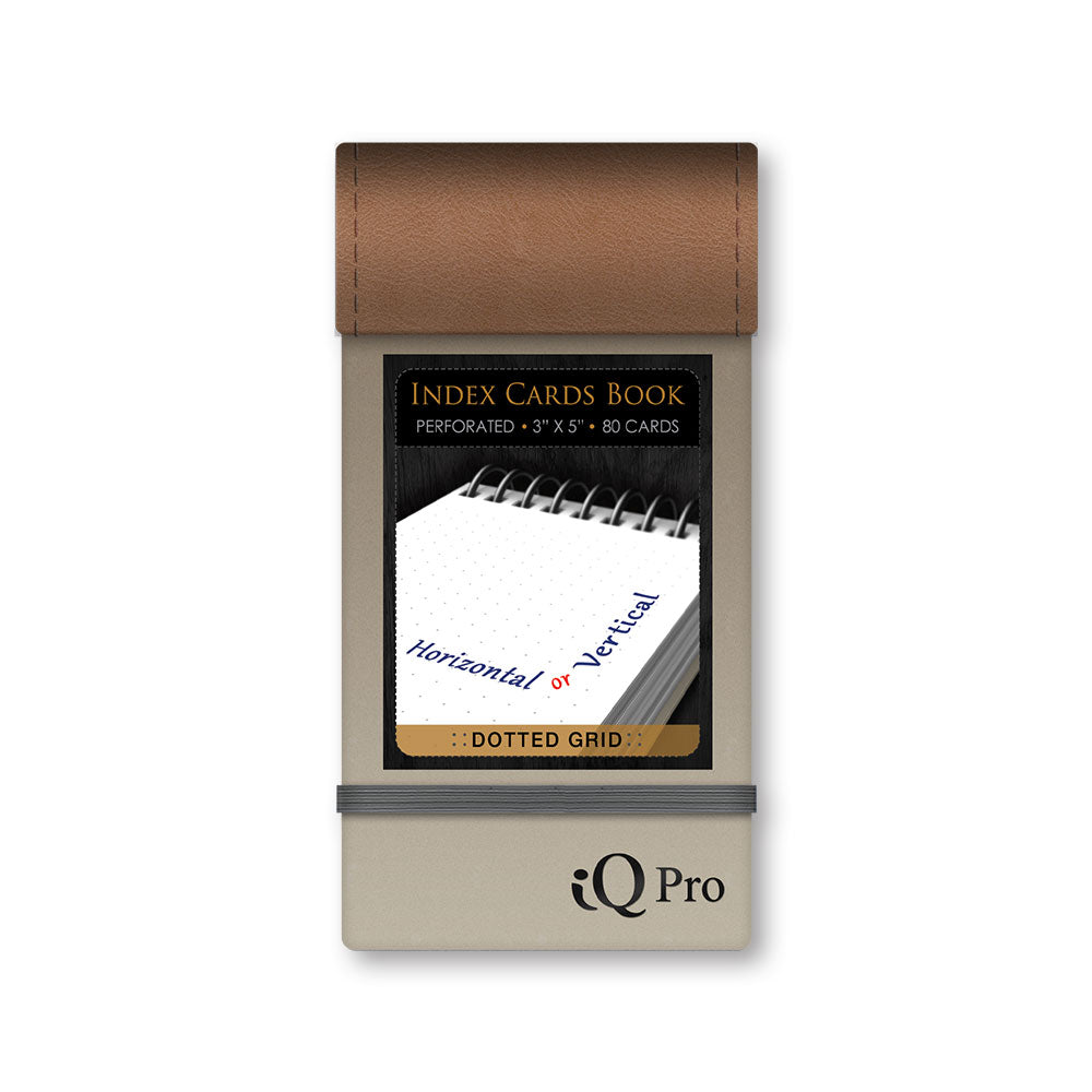 iQ Pro Index Card Book Dotted Grid 3 x 5in 80 Cards 03546