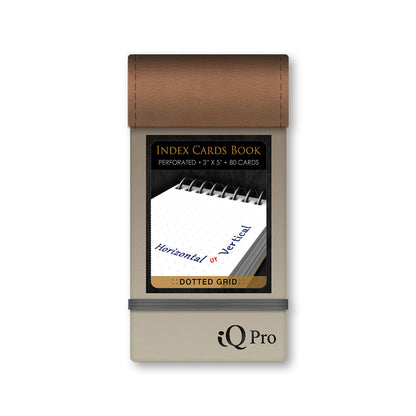 iQ Pro Index Card Book Dotted Grid 3 x 5in 80 Cards 03546