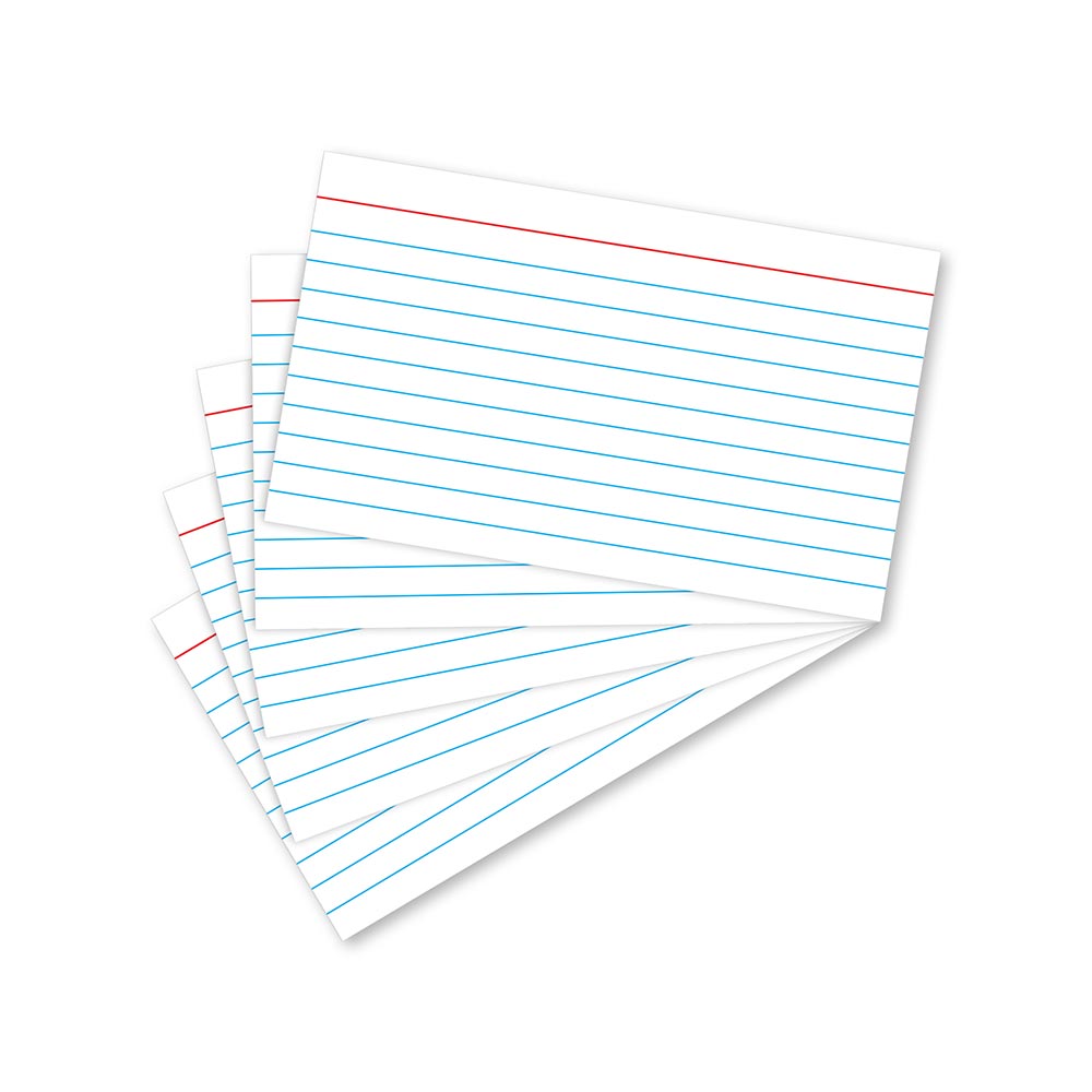 Wirebound White Index Cards Ruled 3 x 5in 50 Count 03558