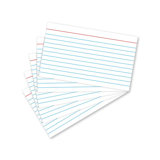 Wirebound White Index Cards Ruled 3 x 5in 50 Count 03558
