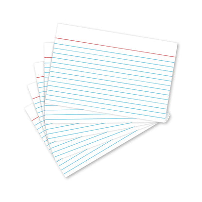White Index Cards Ruled 4 x 6in 100 Count 04603