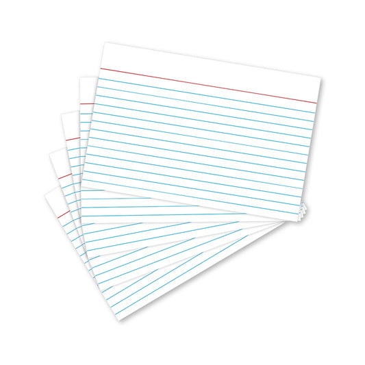 White Index Cards Ruled 4 x 6in 100 Count 04603