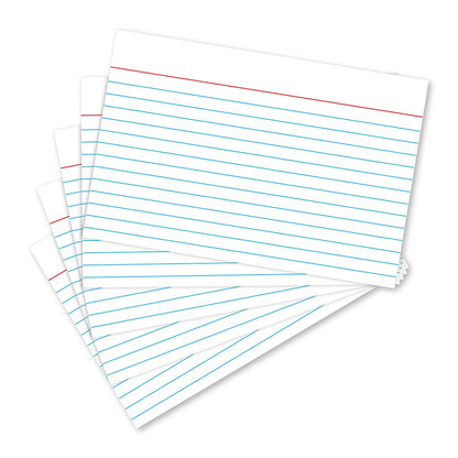 White Index Cards Ruled 5 x 8in 100 Count 05805