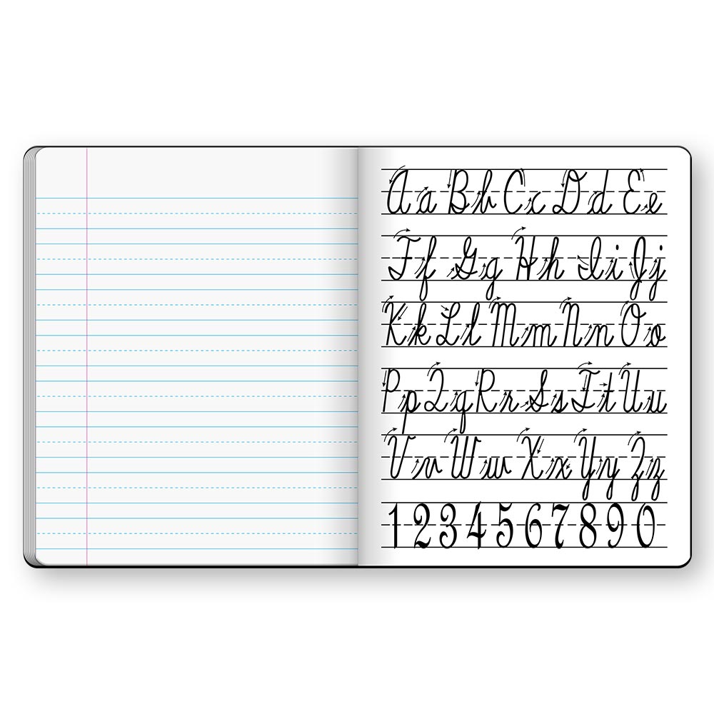 Penmanship Cursive Flex Cover Notebook Green 1st Grade 9.75 x 7.5in 50 Sheets 10018