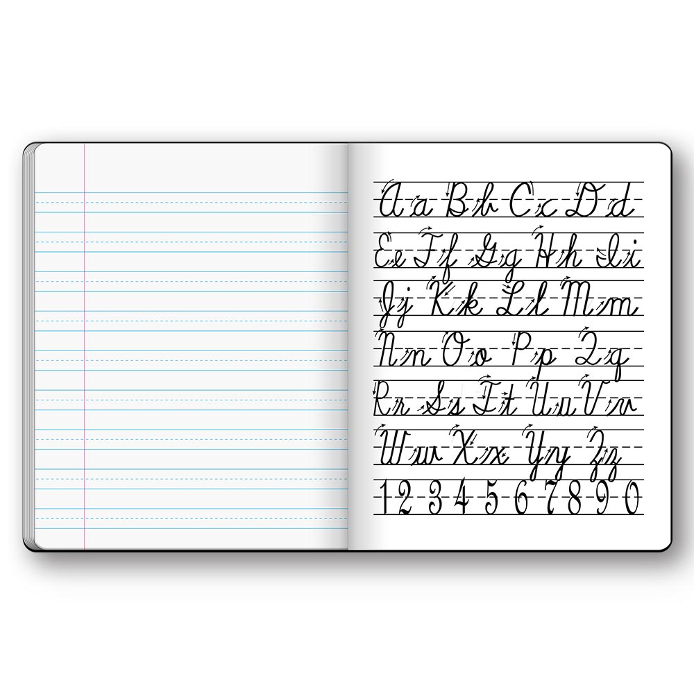 Penmanship Cursive Flex Cover Notebook Red 2nd Grade 9.75 x 7.5in 50 Sheets 10019