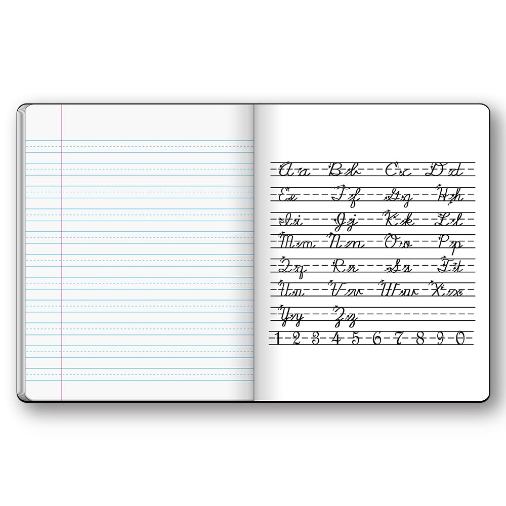Penmanship Cursive Flex Cover Notebook Blue 3rd Grade 9.75 x 7.5in 50 Sheets 10020