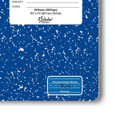 Penmanship Cursive Flex Cover Notebook Blue 3rd Grade 9.75 x 7.5in 50 Sheets 10020