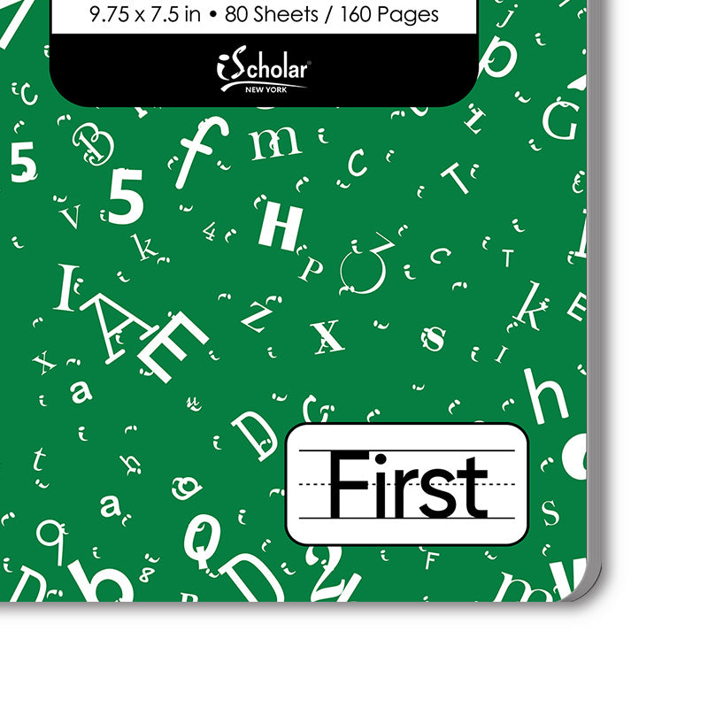 Penmanship Cursive Notebook Green 1st Grade 9.75 x 7.5in 80 Sheets 10028
