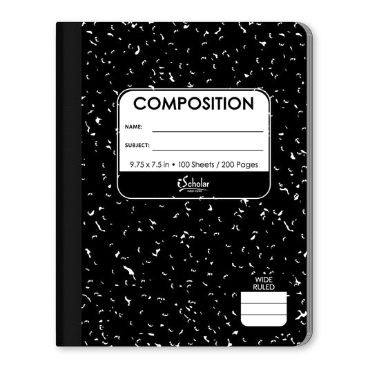 Marble Composition Notebook Wide Ruled 9.75 x 7.5in 100 Sheets 10100