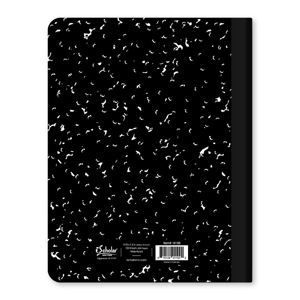 Marble Composition Notebook Wide Ruled 9.75 x 7.5in 100 Sheets 10100