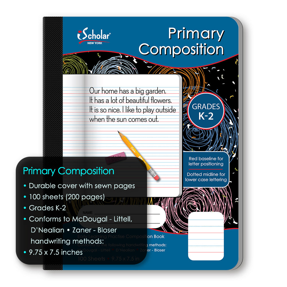 Primary Journal Composition Notebook Cursive 9.75 x 7.5in 100 Sheets 10118