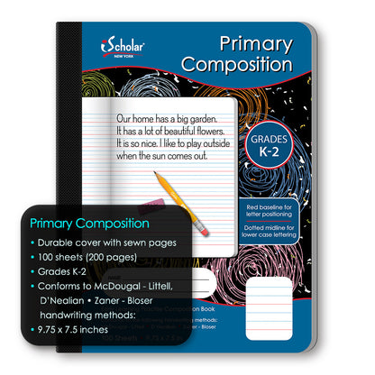 Primary Journal Composition Notebook Cursive 9.75 x 7.5in 100 Sheets 10118