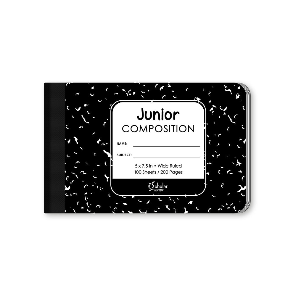 Junior Composition Notebook Wide Ruled 5 x 7.5in 100 Sheets 10570