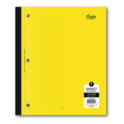 1 Subject Coil-less Notebook Wide Ruled 10.5 x 8.5in 80 Sheets 10581