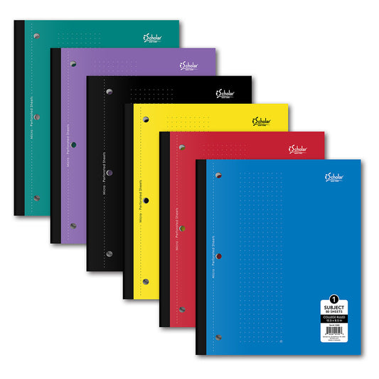 1 Subject Coil-less Notebook College Ruled 10.5 x 8.5in 80 Sheets 10582