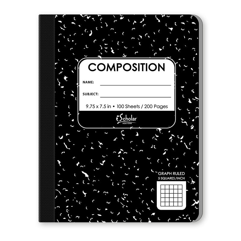 Marble Composition Notebook 5 sq/in 9.75 x 7.5in 100 Sheets 11100