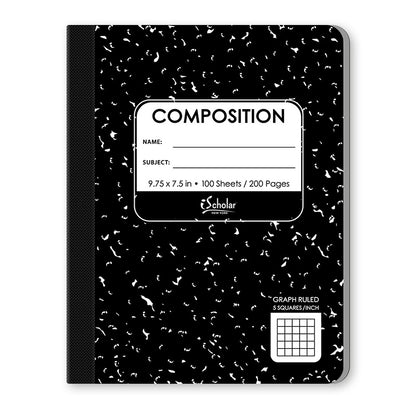 Marble Composition Notebook 5 sq/in 9.75 x 7.5in 100 Sheets 11100