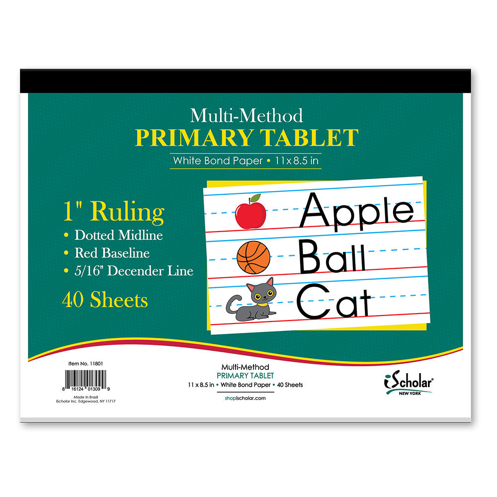 Primary Tablet Multi Method 1" Ruling 11 x 8.5in 40 Sheets 11801