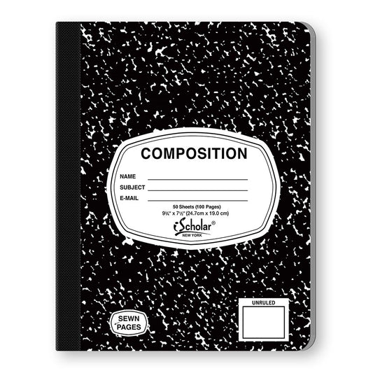Unruled Blank Composition Notebook 9.75 x 7.5in 50 Sheets 13050