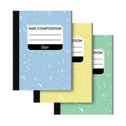 3 Pack Mini Composition Book Narrow Ruled 4.5" x 3.25" 180 Sheets 13333