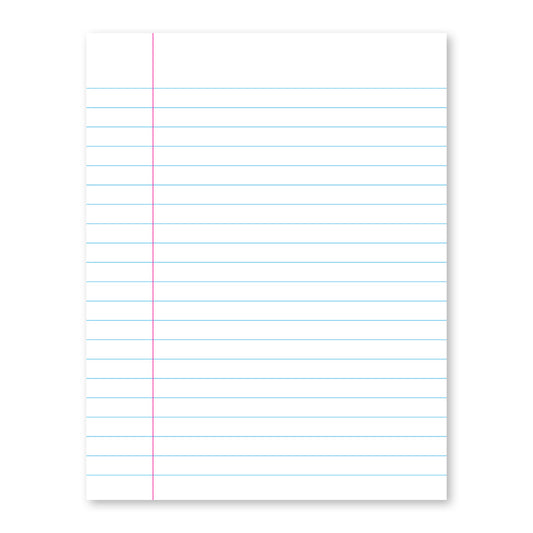 Blue Denim Notebook Wide Ruled 8.25 x 6.375in 100 Sheets 15010