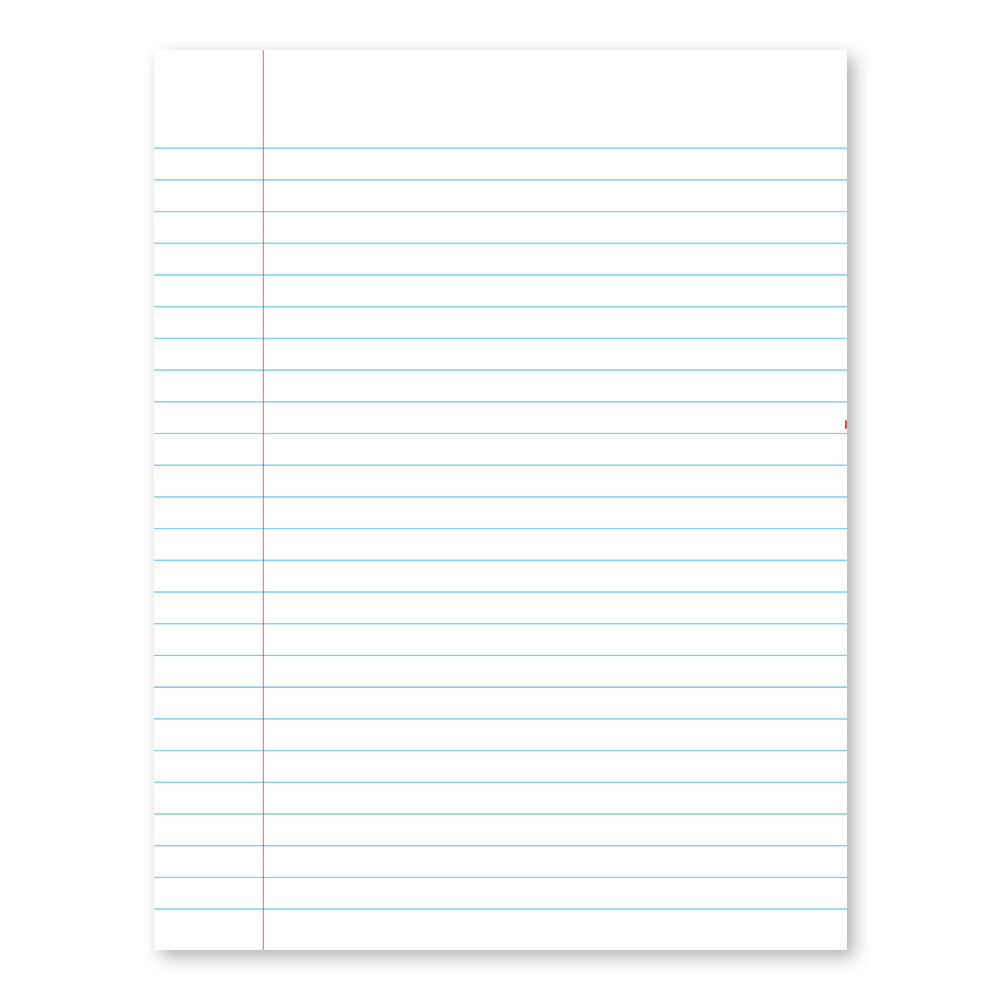 Blue Denim Notebook Wide Ruled 9.75 x 7.5in 100 Sheets 15200