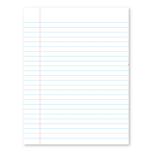 Blue Denim Notebook Wide Ruled 9.75 x 7.5in 100 Sheets 15200