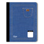 Blue Denim Notebook Unruled 9.75 x 7.5in 100 Sheets 15350